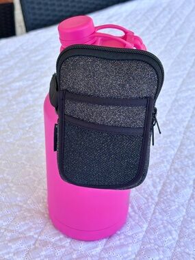 Simply Southern Mini Crossbody Bag Black Glitter with Pink Accent